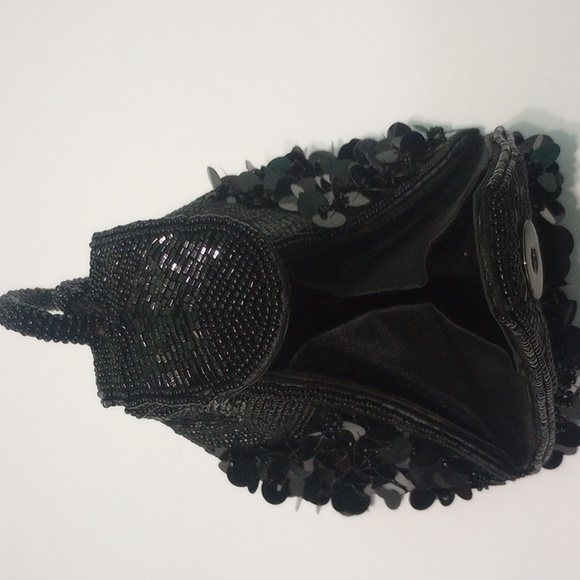 Vintage IN'S Mini Pyramid Beaded Sequence Wristlet/ Clutch - Picture 11 of 13